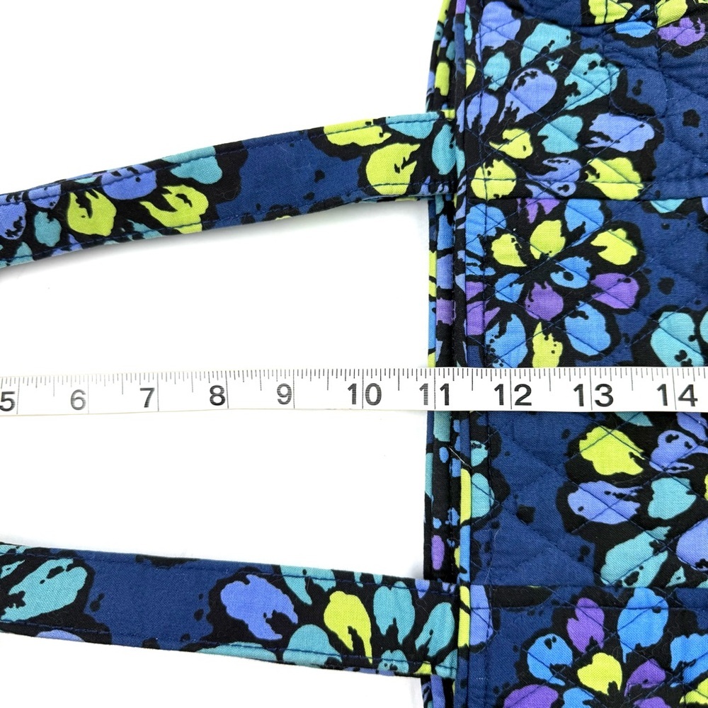 Vera Bradley Laura Tote Indigo Pop Shoulder Bag Purse Quilted Blue Used Once - Picture 15 of 16